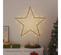 vidaXL Luces de Navidad Silueta de Estrella 50 LEDs blanco cálido
