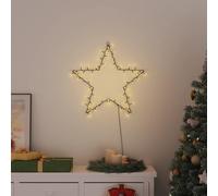 vidaXL Luces de Navidad Silueta de Estrella 80 LEDs blanco cálido