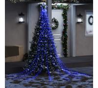 vidaXL Luces para árbol de Navidad 320 LED azul 375 cm