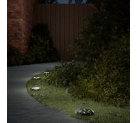 vidaXL Luces solares suelo jardín con pico tierra blanco cálido 12 uds