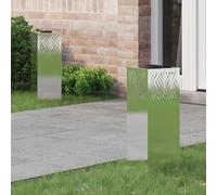 vidaXL Luz de camino LED solar 2 uds. Blanco Cálido 18 x 18 x 50 cm