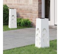 vidaXL Luz de camino LED solar 2 uds. Blanco Cálido 18 x 18 x 50 cm