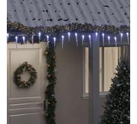 vidaXL Luz de carámbano navideña (200 LED, blanco frío, 20 m, acrílico, PVC)
