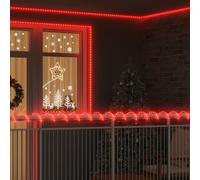 vidaXL Luz de cuerda con 2400 LED Rojo 100 m PVC