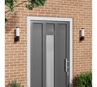 vidaXL Luz de pared exterior 2 pcs Negro 12 x 8,5 x 29 cm