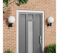 vidaXL Luz de pared exterior 2 pcs Negro 28 x 25 x 38 cm