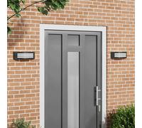 vidaXL Luz de pared exterior 2 pcs Negro 32 x 10 x 10 cm