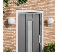 vidaXL Luz de pared exterior 2 pcs Plateado 29 x 25 x 33 cm