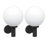 vidaXL Luz de pared exterior 2 uds. Negro 28 x 25 x 38 cm