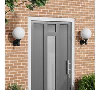 vidaXL Luz de pared exterior 2 uds. Negro 28 x 25 x 38 cm