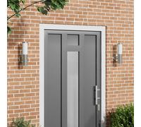 vidaXL Luz de pared exterior 2 uds. Plateado 15 x 7,5 x 33 cm