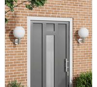 vidaXL Luz de pared exterior 2 uds. Plateado 28 x 25 x 38 cm