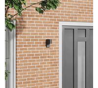 vidaXL Luz de pared exterior Negro 12 x 7 x 15 cm Acero inoxidable