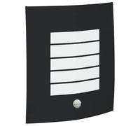 vidaXL Aplique de pared exterior 23.5x9x26 cm Negro – Rectangular, Resistente, E27