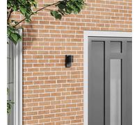 vidaXL Luz de pared exterior Negro 6,5 x 10,5 x 16 cm