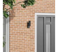 vidaXL Luz de pared exterior Negro 7 x 10 x 22 cm