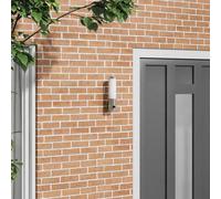 vidaXL Luz de pared exterior Plateado 12 x 8,5 x 29 cm