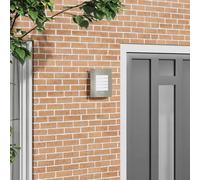 vidaXL Luz de pared exterior LED Plateado 23,5 x 9 x 26 cm