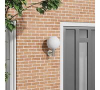 vidaXL Luz de pared exterior Plateado 28 x 25 x 38 cm
