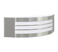 vidaXL Luz de pared exterior Plateado, 32 x 10 x 10 cm