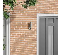 vidaXL Luz de pared exterior Plateado 7 x 10 x 22 cm