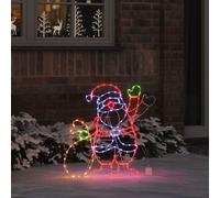 vidaXL Luz de Santa Claus Multicolor 58.5 x 60 x 1.3 cm Hierro