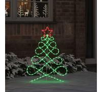 vidaXL Luz en forma de árbol de Navidad Multicolor 78 x 58 cm PVC