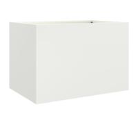 vidaXL Maceta blanca de 62x47x46 cm, acero