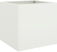 vidaXL Maceta blanca de acero, 49x47x46 cm