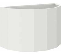 vidaXL Maceta blanca de acero, 60 x 30 x 35 cm