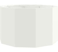vidaXL Maceta blanca de acero, 60 x 60 x 35 cm