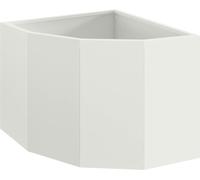 vidaXL Maceta cuadrada blanca de 45 x 45 x 35 cm, acero