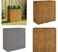 vidaXL Maceta de acero corten, 40x80x80 cm - Jardín vertical - Maceta para plantas - Jardín elevado