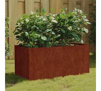 vidaXL Maceta para plantas de 80x40x40 cm, acero corten