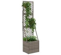 vidaXL Maceta de jardín con Enrejado Gris 35 x 30 x 135 cm