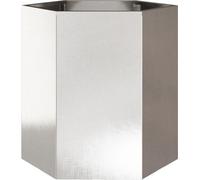 vidaXL Maceta hexagonal de acero inoxidable, 46x40x45 cm