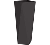 vidaXL Maceta negra de acero, 30 x 30 x 75 cm