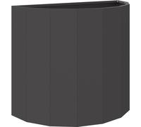 vidaXL Maceta negra de acero, 60 x 30 x 50 cm