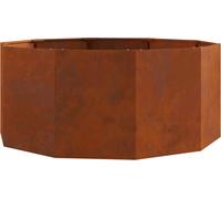 vidaXL Maceta oxidada, 120 x 120 x 50 cm, acero resistente a la intemperie