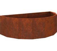 vidaXL Maceta oxidada, 120 x 60 x 35 cm, acero resistente a la intemperie