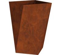 vidaXL Maceta oxidada, 50 x 50 x 75 cm, acero resistente a la intemperie