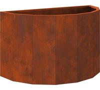 vidaXL Maceta oxidada, 60 x 30 x 35 cm, acero resistente a la intemperie