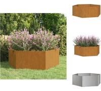 vidaXL Maceta oxidada de 138x120x45 cm, acero corten - Macetas y jardineras