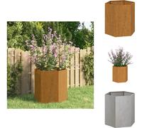 vidaXL Maceta oxidada de 40x40x45 cm, acero corten - Macetas y jardineras