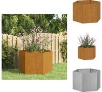 vidaXL Maceta oxidada de 60x60x45 cm, acero corten - Macetas y jardineras