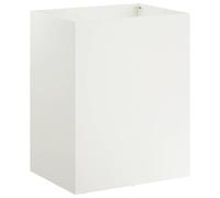 vidaXL Maceta para jardín, blanca, 40 x 30 x 50 cm, acero laminado en frío