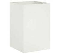 vidaXL Maceta para jardín, blanca, 50 x 50 x 75 cm, acero laminado en frío