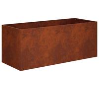 vidaXL Maceta para jardín con apariencia oxidada, 80 x 40 x 40 cm, acero resistente a la intemperie