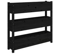 vidaXL Maceta para plantas, color , 112x25x104,5 cm, madera maciza de pino