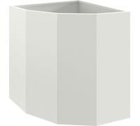 vidaXL Maceta para plantas de pared, blanca, 45 x 45 x 50 cm, acero